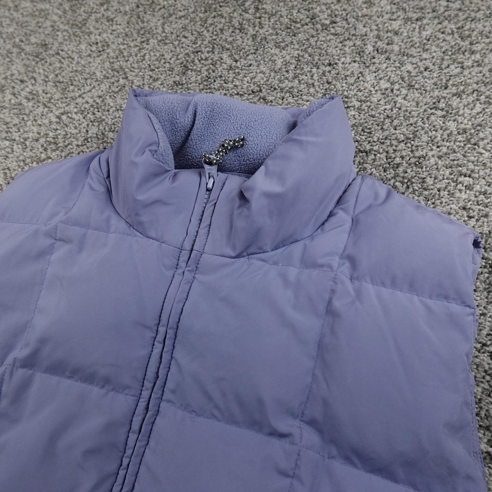 Eddie Bauer Vest Mens M Purple WeatherEdge Goose Down Quilted Insulated Puffer